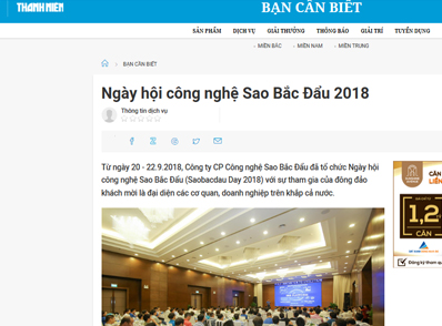 [Thanh Niên] Ngày hội công nghệ Sao Bắc Đẩu 2018