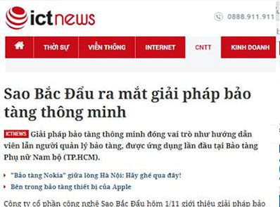 [ICT News] Sao Bắc Đẩu ra mắt giải pháp bảo tàng thông minh