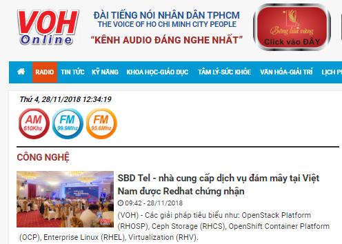 Saobacdau Telecom - nhà cung cấp dịch vụ đám mây tại Việt Nam được Redhat chứng nhận