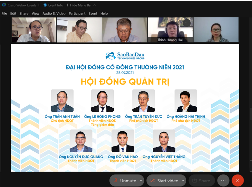 Đại Hội Đồng Cổ Đông Thường Niên Sao Bắc Đẩu 2021: Tiếp Tục Tăng Trưởng Ổn Định – Đồng Hành Cùng Xã Hội Vượt Thách Thức