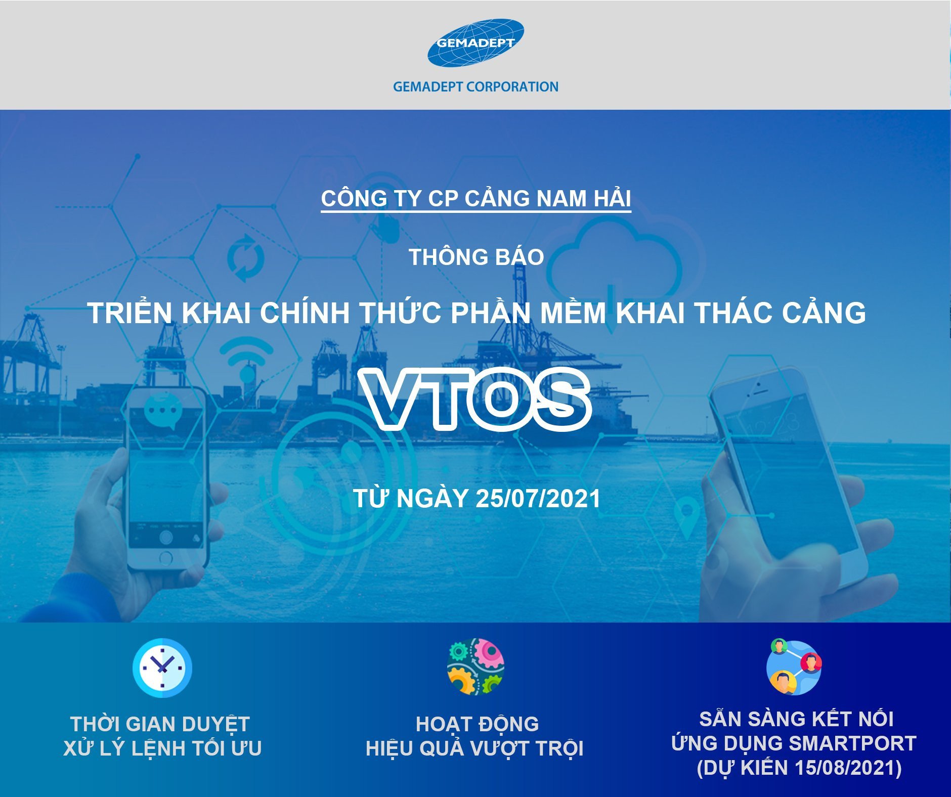 Tiếp Tục Triển Khai Phần Mềm Khai Thác Cảng VTOS Tại Cảng Nam Hải