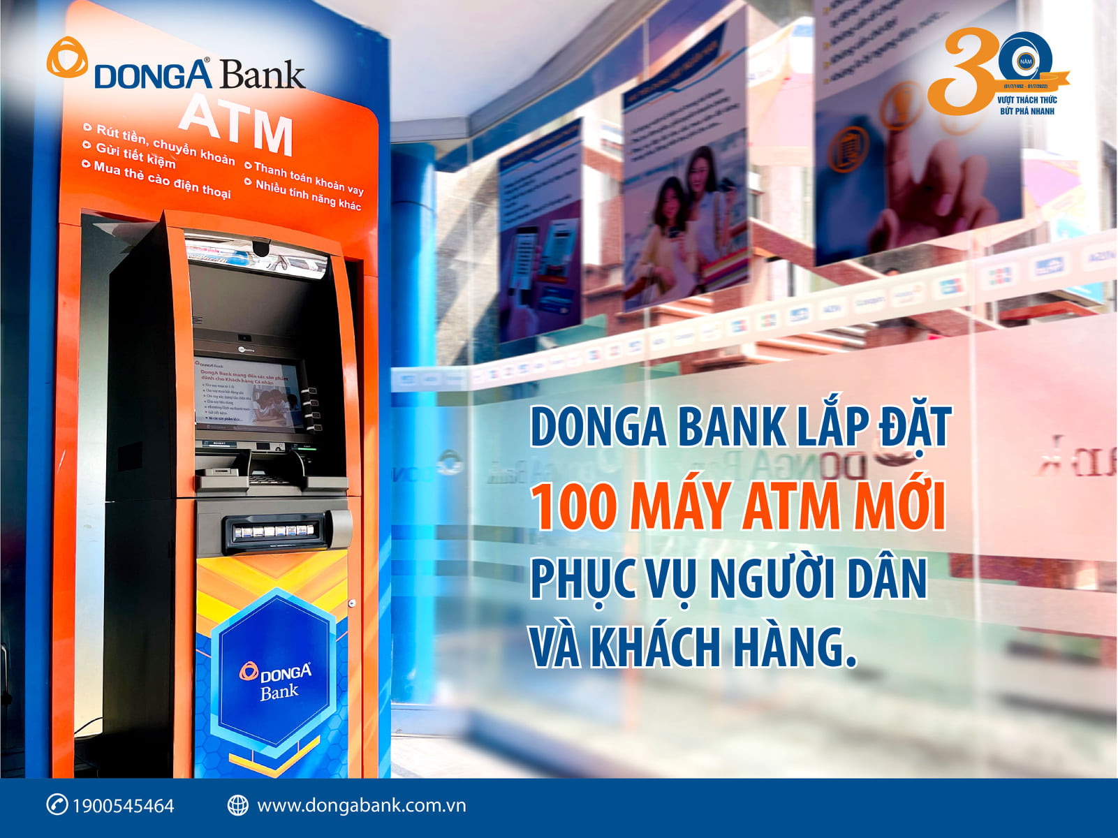 100 New Generation Automated Teller Machines For Dong A Bank was completed within 1 month by Sao Bac Dau.