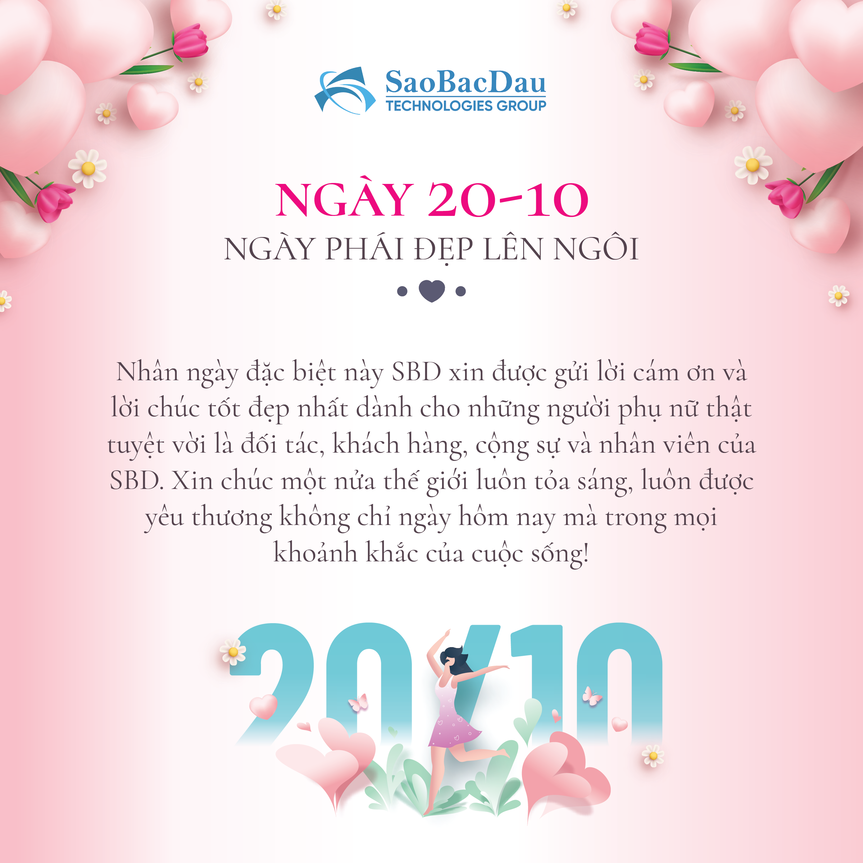 Chúc mừng ngày phụ nữ Việt Nam 20/10